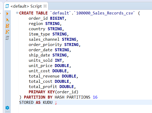 create data sql